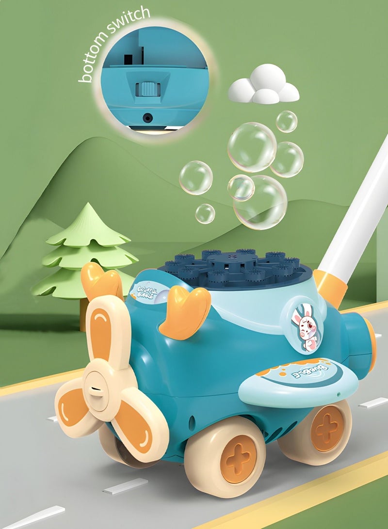 GROIC Bubble Lawn Mower Toys Machine Fun Bubbles Blowing with Lights Music Outdoor Car Push Toys,Aircraft Toys,Automatic Blower - Image 2