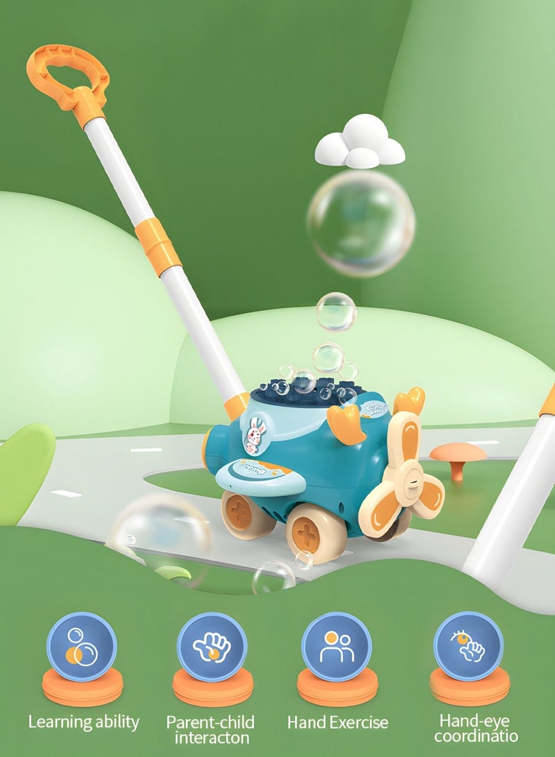 GROIC Bubble Lawn Mower Toys Machine Fun Bubbles Blowing with Lights Music Outdoor Car Push Toys,Aircraft Toys,Automatic Blower - Image 5