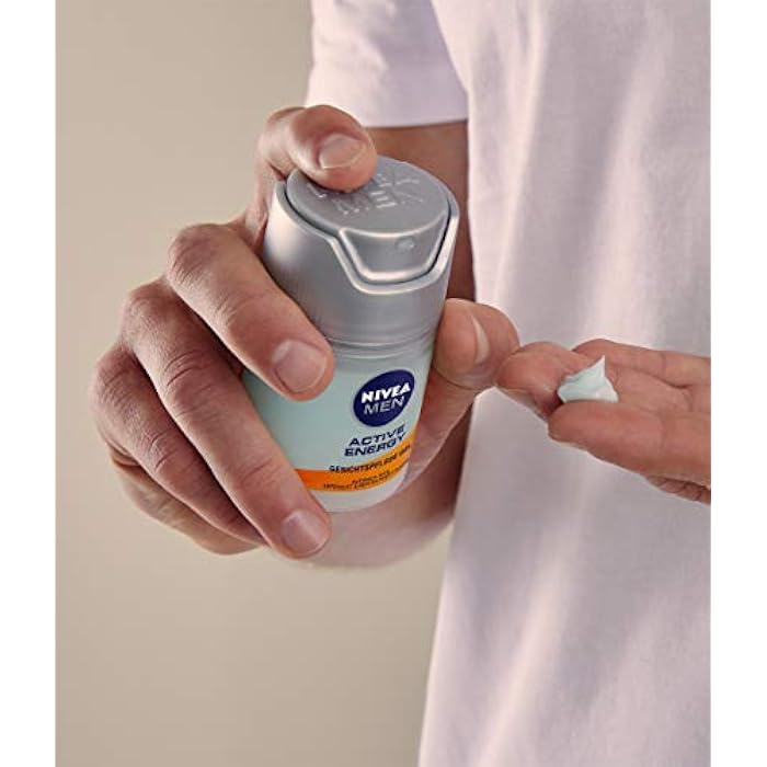 NIVEA MEN Active Energy Gesichtspflege Gel (50 ml), revitalisierende Gesichtscreme für Männer, schnell einziehende Feuchtigkeitscreme gegen Zeichen von Müdigkeit - Image 3