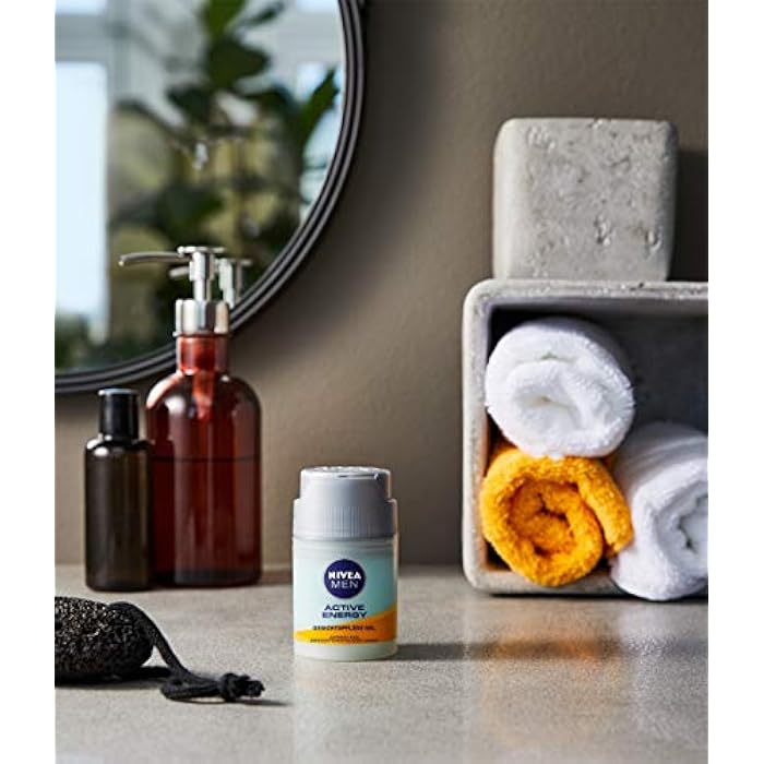 NIVEA MEN Active Energy Gesichtspflege Gel (50 ml), revitalisierende Gesichtscreme für Männer, schnell einziehende Feuchtigkeitscreme gegen Zeichen von Müdigkeit - Image 5