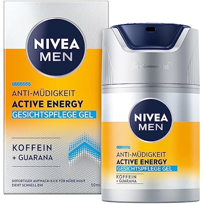 NIVEA MEN Active Energy Gesichtspflege Gel (50 ml), revitalisierende Gesichtscreme für Männer, schnell einziehende Feuchtigkeitscreme gegen Zeichen von Müdigkeit - Image 1