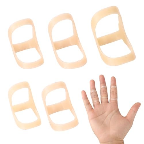 CAGSIG Oval Finger Splints, 5PCS Oval Trigger Finger Splint for Trigger/Mallet/Arthritis/Straightening, Trigger Finger Brace for Thumb Middle Pinky or Ring Finger -Size 3,4,5,6,7 - Image 1