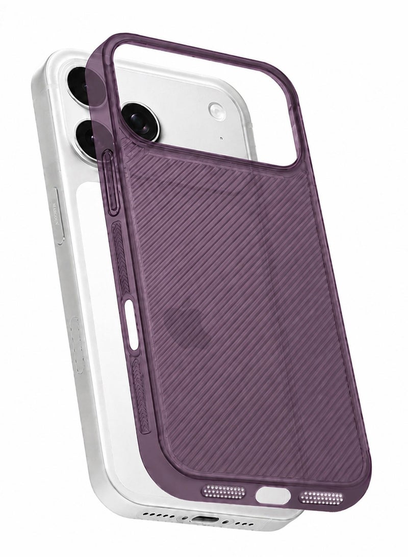 Case Cover for iPhone 17 Pro Max, Air Skin Line Design Back Cover, Sturdy Durable Ultra-Thin Case, Drop Protection Cover - Purple - Image 2