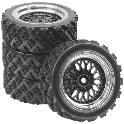 Share Goo ShareGoo RC 110 On Road Tires Wheel 12mm Hex Plastics Rims Compatible with Tamiya TT01 TT02 Kyosho Sakura D3 Traxxas 4Tec 20 110 RC On Road Racing Touring Car OD 72mm - Image 5