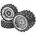 Share Goo ShareGoo RC 110 On Road Tires Wheel 12mm Hex Plastics Rims Compatible with Tamiya TT01 TT02 Kyosho Sakura D3 Traxxas 4Tec 20 110 RC On Road Racing Touring Car OD 72mm - Image 2
