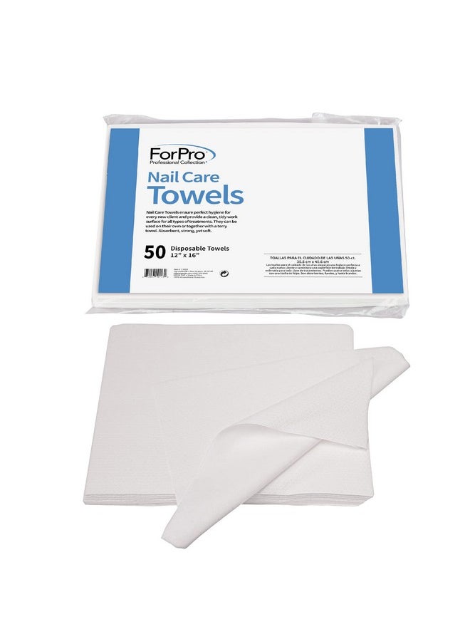 ForPro Professional Collection ForPro Professional Collection Original Nail Care Towels for Manicures and Pedicures, Lint-Free, Disposable Towels, 12" x 16", 50-Count  - Image 1