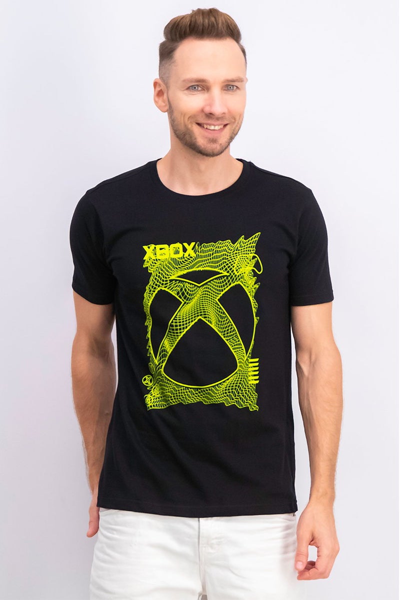 DIFUZED Men Crew Neck Short Sleeve Graphic Print T-Shirt, Black - Image 1