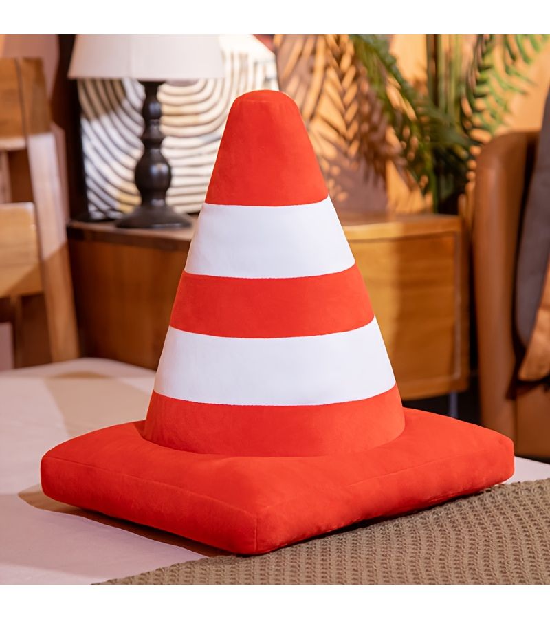 Red Triangular Pyramid Pillow 40Cm 15.7In Gift for Living Room Sofa Bedroom - Image 1