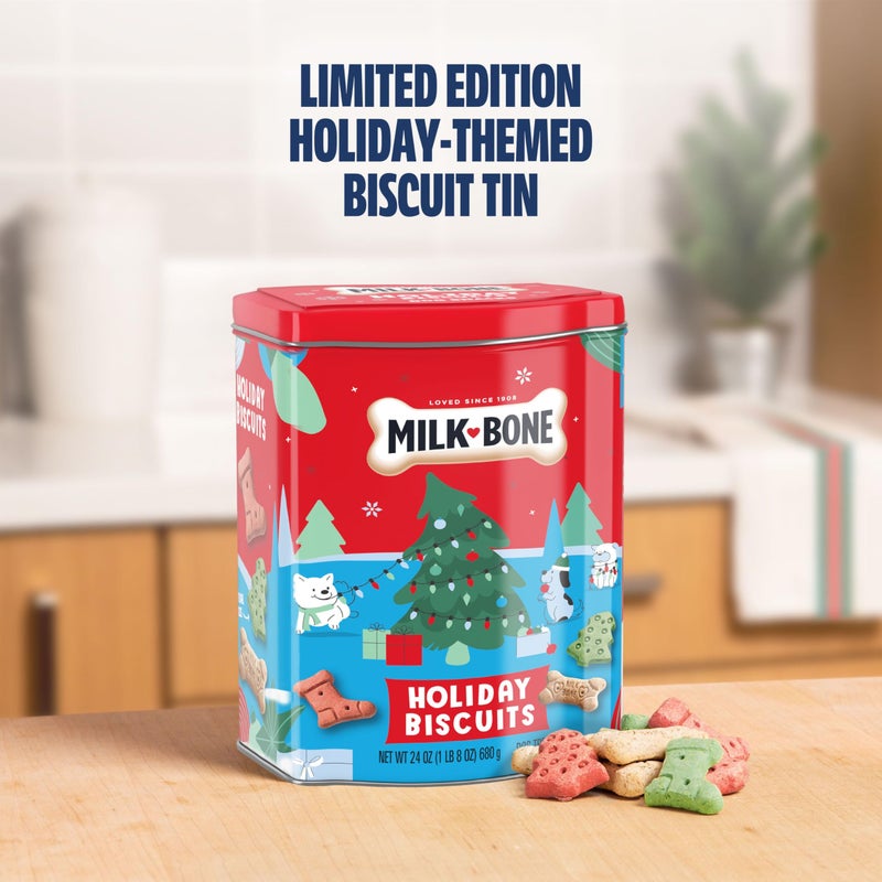 Milk-Bone Limited Edition Holiday Dog Treats, Small Biscuits, 24 Ounce Reusable Tin - Image 3