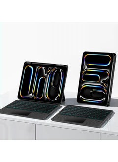 Magnetic Attraction Keyboard Case Compatible With IPad Pro 11/M4/M2 Air 13 12.9/10th Generation Wireless Bluetooth Keyboard-Color:Black [backlight/horizontal And Vertical Magnetic Separation]]-Product Type:iPad Air 11/2018-2022 Pro 11-inch Air5/4 10.9-inch