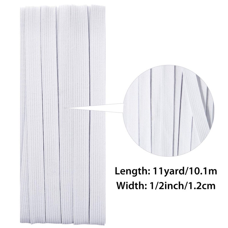 Shappy Elastic for Sewing Knit Elastic Band(1/2 Inch X 11 Yards,White) - Image 2