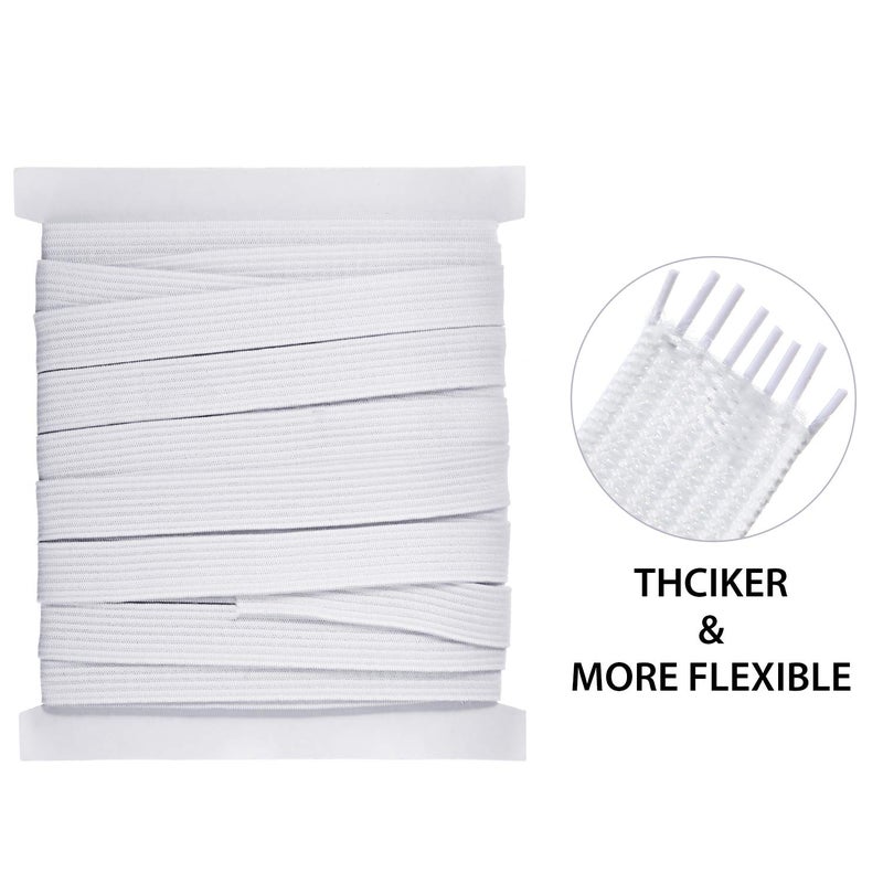 Shappy Elastic for Sewing Knit Elastic Band(1/2 Inch X 11 Yards,White) - Image 3