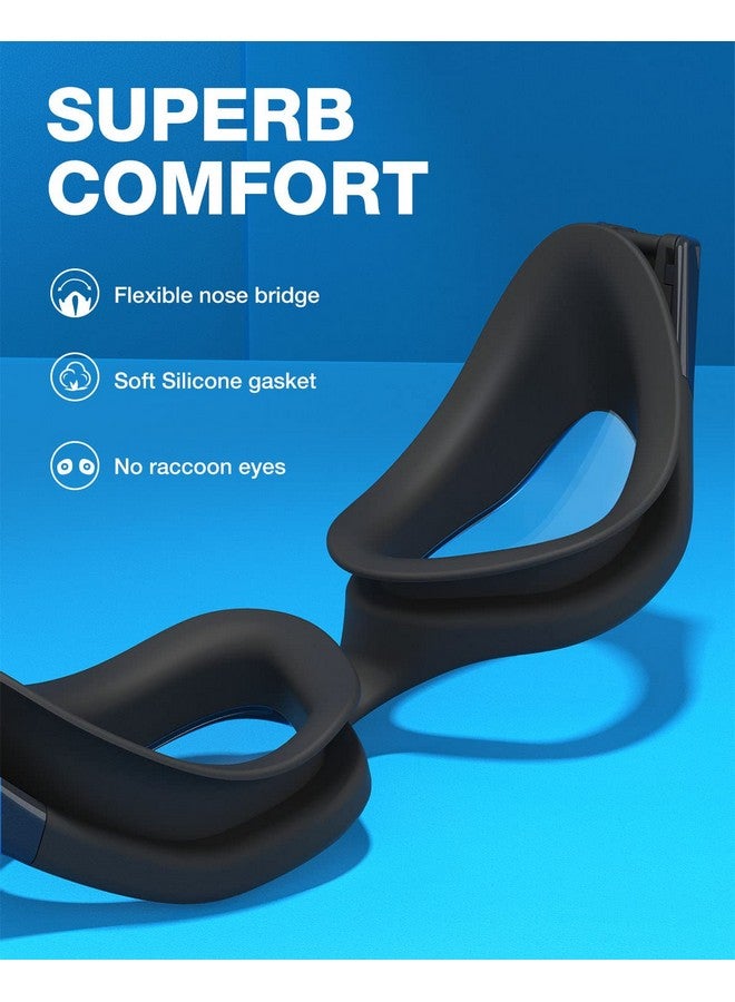 ZIONOR Swimming Goggles 2 Packs G1 Polarized Swim Goggles Uv Protection Watertight Antifog Adjustable Strap For Adult Men And Women (Blackblue+Allblackred) - Image 4