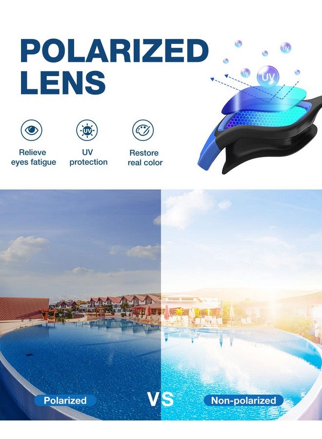 ZIONOR Swimming Goggles 2 Packs G1 Polarized Swim Goggles Uv Protection Watertight Antifog Adjustable Strap For Adult Men And Women (Blackblue+Allblackred) - Image 2