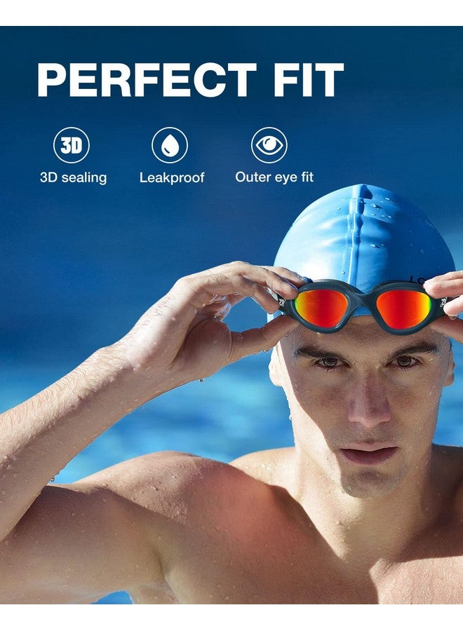 ZIONOR Swimming Goggles 2 Packs G1 Polarized Swim Goggles Uv Protection Watertight Antifog Adjustable Strap For Adult Men And Women (Blackblue+Allblackred) - Image 3