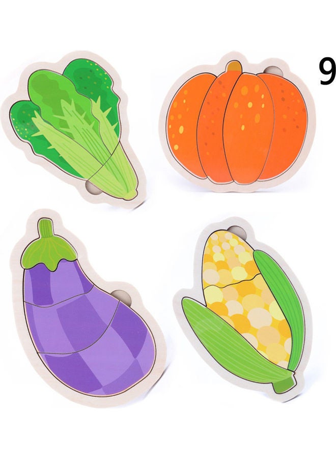 4-Piece Wooden Puzzle Set