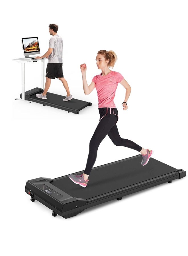 الحلم سجادة مشي تحت المكتب، سجادة مشي جهاز مشي - سجادة مشي تحت المكتب، سجادة مشي محمولة تحت المكتب للاستخدام المنزلي، مع جهاز تحكم عن بعد وشاشة LED، مناسبة لتدريبات المكتب، سجادة مشي اهتزازية، محرك بقوة 2.5 حصان، سعة وزن 100 كجم، سجادة مشي كهربائية مضغوطة، مناسبة للاستخدام المنزلي والمكتبي. - Image 1