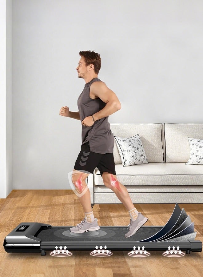 الحلم سجادة مشي تحت المكتب، سجادة مشي جهاز مشي - سجادة مشي تحت المكتب، سجادة مشي محمولة تحت المكتب للاستخدام المنزلي، مع جهاز تحكم عن بعد وشاشة LED، مناسبة لتدريبات المكتب، سجادة مشي اهتزازية، محرك بقوة 2.5 حصان، سعة وزن 100 كجم، سجادة مشي كهربائية مضغوطة، مناسبة للاستخدام المنزلي والمكتبي. - Image 2