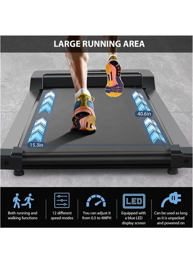 الحلم سجادة مشي تحت المكتب، سجادة مشي جهاز مشي - سجادة مشي تحت المكتب، سجادة مشي محمولة تحت المكتب للاستخدام المنزلي، مع جهاز تحكم عن بعد وشاشة LED، مناسبة لتدريبات المكتب، سجادة مشي اهتزازية، محرك بقوة 2.5 حصان، سعة وزن 100 كجم، سجادة مشي كهربائية مضغوطة، مناسبة للاستخدام المنزلي والمكتبي. - Image 5