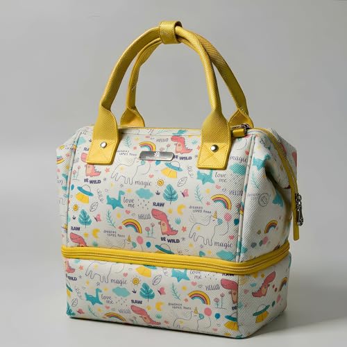 StarAndDaisy Baby Bag for Mothers Travel/Diaper Bags for Mom with Insulated Compartment/Diaper Bag for Mothers for Travel & Multiple Pockets, 12L Capacity- Unicorn Print - Image 1