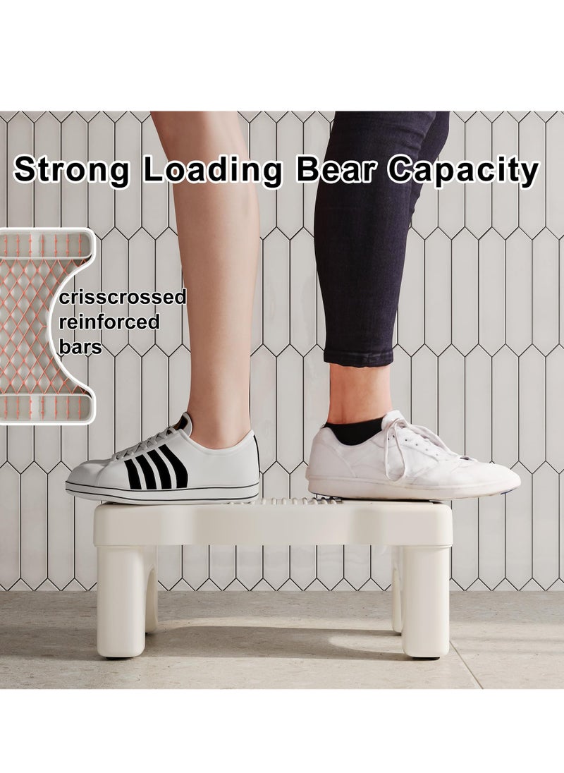 Excefore Toilet Stool, Stool for Bathroom, Kids Elevated Toilet Stool for Comfortable Bathroom Experience, Bathroom Footstool, Toilet Step Stool,Non-Slip Toilet Assistance Step Stool for All Ages 7 Inch  - Image 2