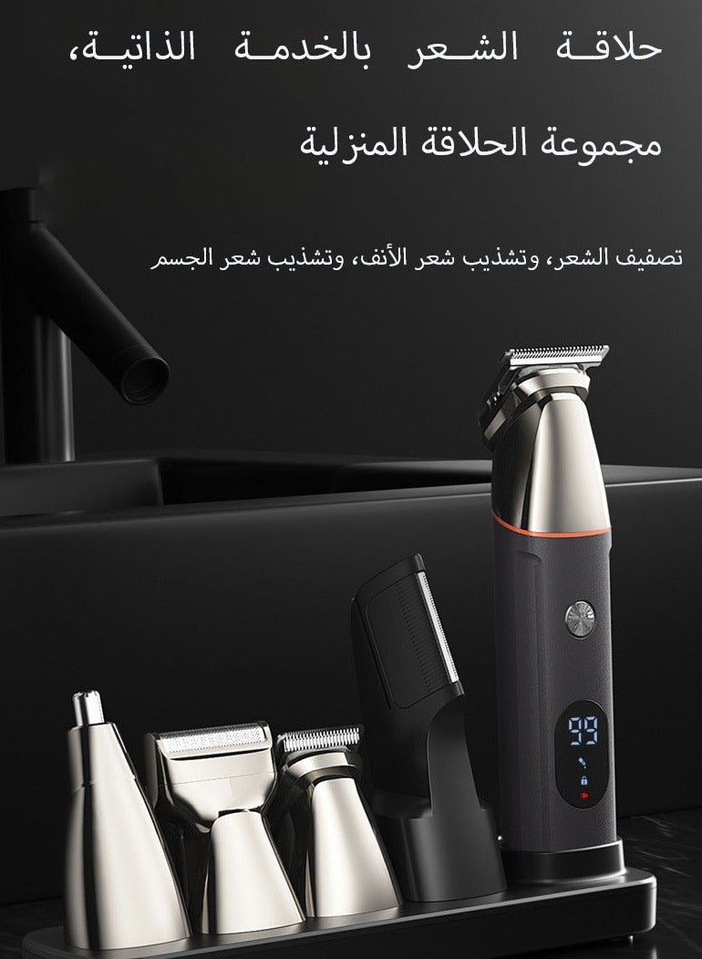 نكومي ماكينة تشذيب شعر كهربائية متعددة الوظائف للرجال لأداة تشذيب الشعر الكهربائية لحية الجسم والأنف والأذنين والوجه قابلة لإعادة الشحن ماكينة تشذيب الشعر الدقيقة المقاومة للماء  - Image 2