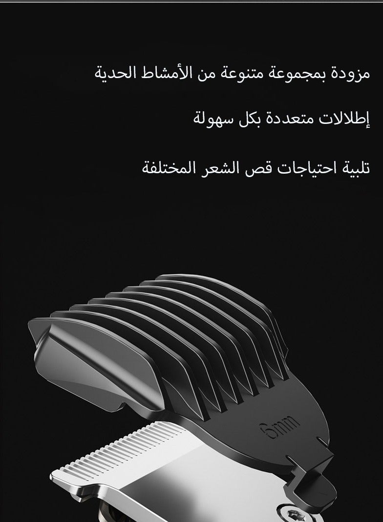 نكومي ماكينة تشذيب شعر كهربائية متعددة الوظائف للرجال لأداة تشذيب الشعر الكهربائية لحية الجسم والأنف والأذنين والوجه قابلة لإعادة الشحن ماكينة تشذيب الشعر الدقيقة المقاومة للماء  - Image 5
