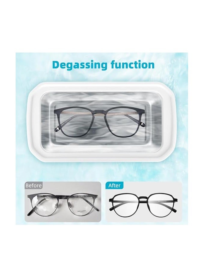 Ultrasonic Cleaner 600mL 46kHz 5 Cleaning Modes Jewelry Cleaner with Watch Stand for Jewelry Necklace Ring Glasses Watch Denture - Image 2