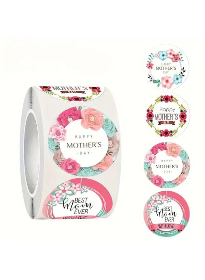 2 Volume Mothers Day Gift Roll Stickers Floral Design Matte Finish For Party Cards - Image 2