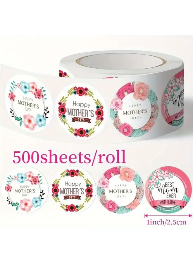 2 Volume Mothers Day Gift Roll Stickers Floral Design Matte Finish For Party Cards - Image 5