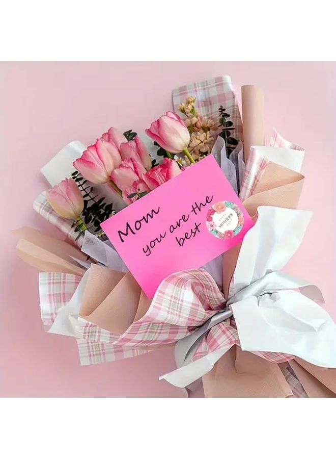 2 Volume Mothers Day Gift Roll Stickers Floral Design Matte Finish For Party Cards - Image 3