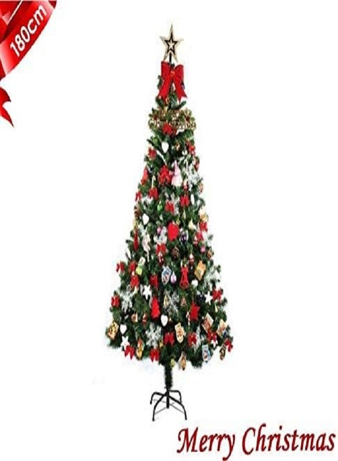 1.8 meters Christmas tree 166pcs set Christmas decoration with stand for party (180cm/166set) - Image 2