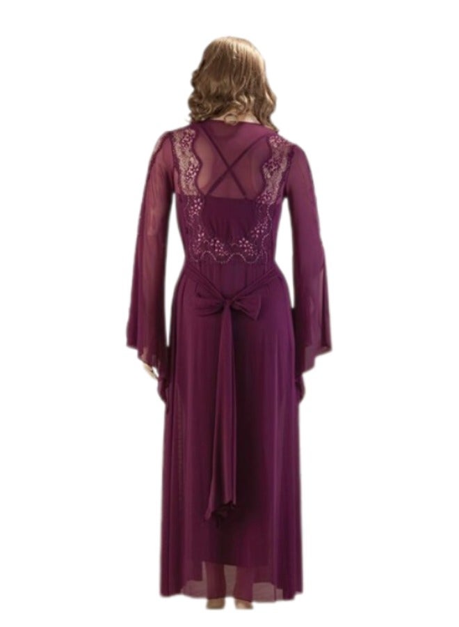 Long nightgown with robe - Image 1