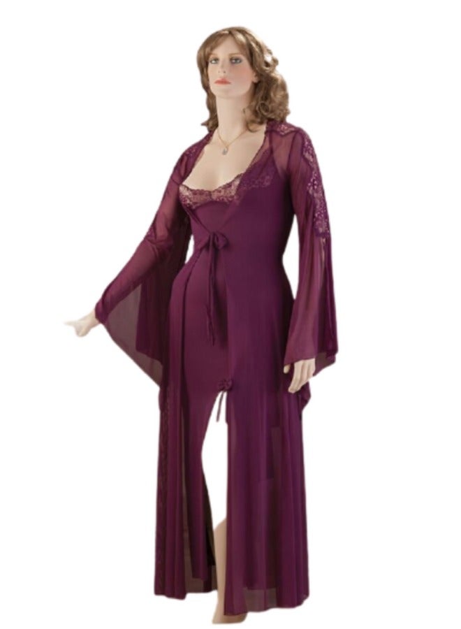 Long nightgown with robe - Image 2
