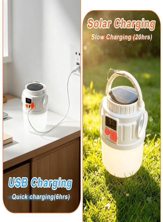 MWBJ Rechargeable Portable Solar Camping Lantern, 7 Mode Waterproof Emergency Lights with Solar Panel & Hook, Ultra Bright Flashlight Tent Light for Outdoor, Tent, Emergency, Car Camping - Image 5