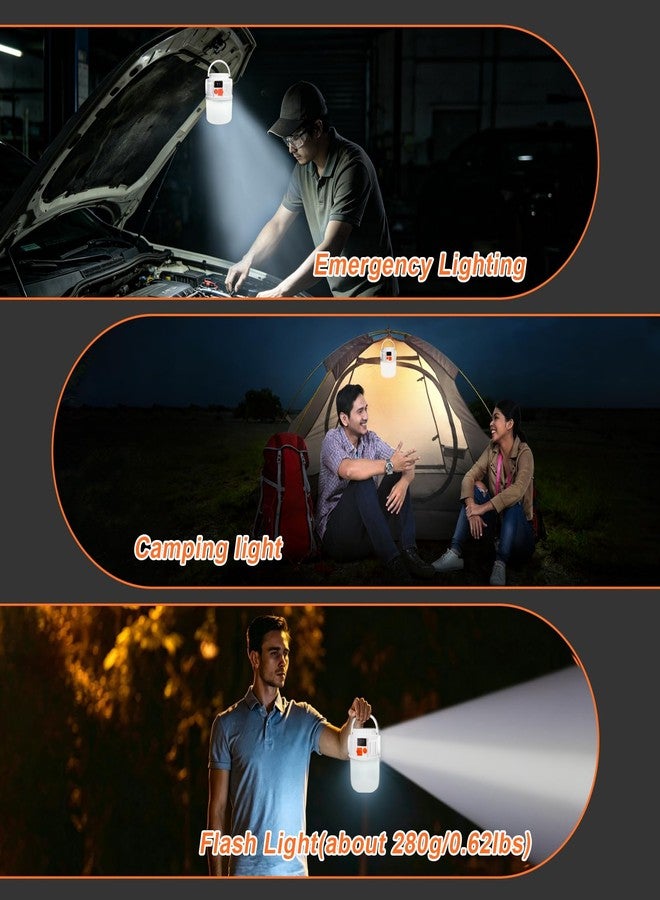 MWBJ Rechargeable Portable Solar Camping Lantern, 7 Mode Waterproof Emergency Lights with Solar Panel & Hook, Ultra Bright Flashlight Tent Light for Outdoor, Tent, Emergency, Car Camping - Image 3