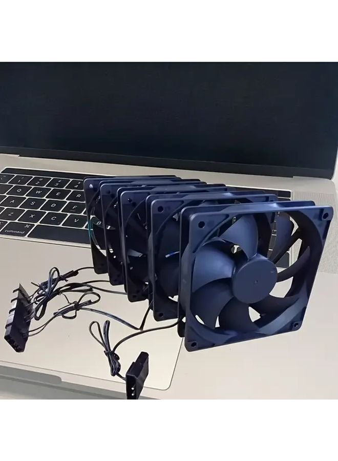 HEKUWD واجهة مزدوجة 4 72 بوصة مروحة حاسوب بلاستيكية صامتة لتبريد جهاز الكمبيوتر المكتبي - Image 2