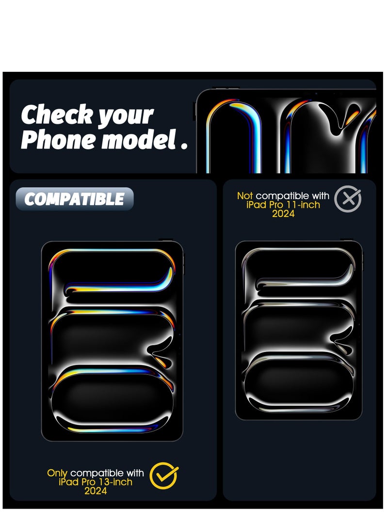 DUSALA IPad Pro 13 Inch (M4) Case 2024 Anti-Scratch Crystal Clear TPU Rubber Soft Skin Silicone Built-in Stylus Pen Holder Protective Case for IPad Pro 13 2024 - Image 2