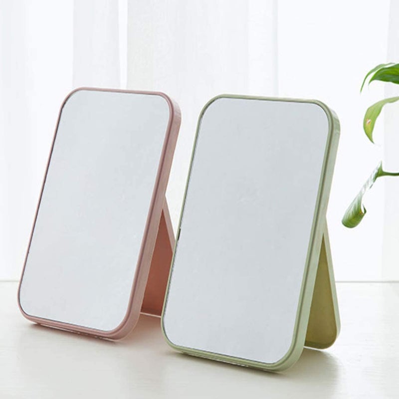 KitchEase KitchEase Desktop Makeup Mirror Portable Foldable Princess Mirror with Stand Square Framed Compact Vanity Mirror for Women Ideal for Home Desk and Travel Baby Pink 1Pcs  - Image 5