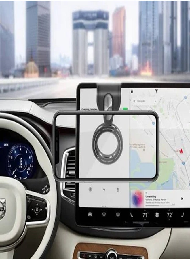 Generic - RT-201 Magnetic Phone Holder for Car, MagSafe Dash Mount Compatible with iPhone 15 Pro Max, 15 Pro, 15 Plus, 14/13/12 Series, Tesla Car Bendable Memory Titanium Alloy for All Dashboard, Windshield Black - Image 1