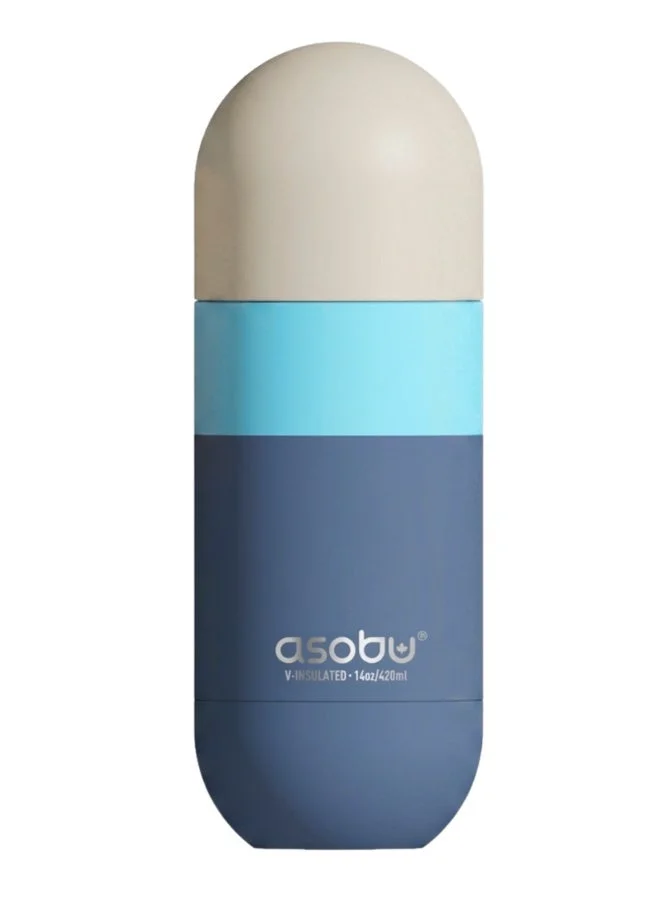 Asobu Orb Bottle Insulated Stainless Steel Water Bottle 410ml with Double Wall Vacuum Insulation, Keeps Drinks Cold for 24 Hours, BPA Free, Spill Proof Lid and Fits Standard Cup Holders