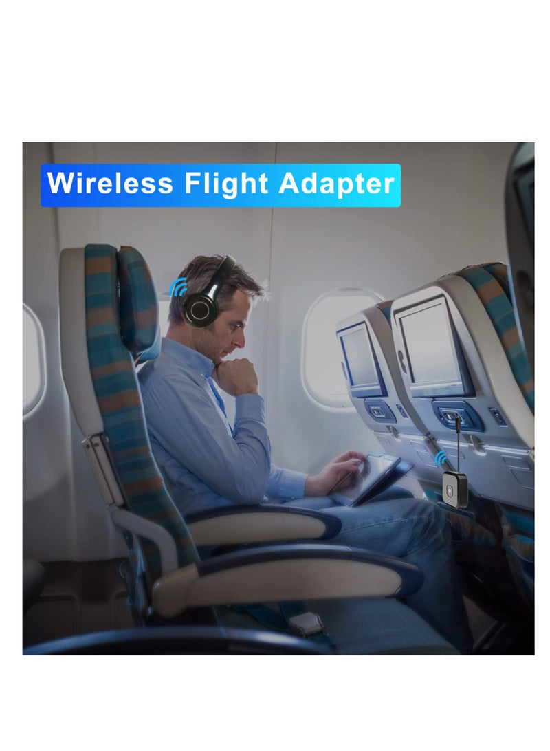 Bluetooth 5.0 Audio Transmitter with APTX Low Latency, Wireless Stereo Adapter for TV to Headphones, 3.5mm and RCA Jack Compatible, Ideal for Flight Use. - Image 4