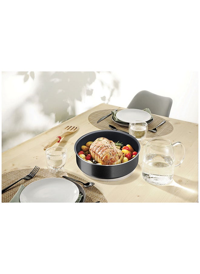 Tefal - Tefal Cooking Set Ingenio Easy On 7-Piece Stackable Cookware Set With A Removable Handle Non-Stick Coating Heat Indicator Diffusion Base Healthy Cooking Safe Cookware Made In France - Image 1