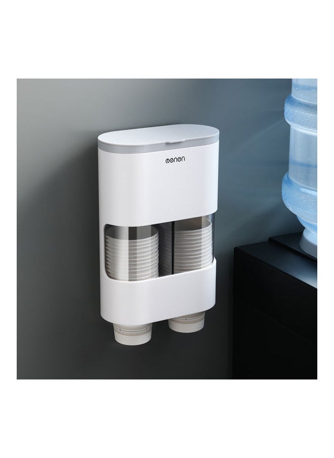 Generic Double Tube Disposable Cups Dispenser Automatic Remover Holder for Cone or Flat Bottom Cups Grey 26.70 x 12.20 x 18.50cm  - Image 4