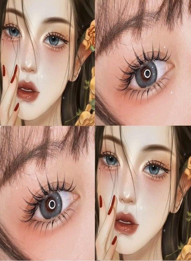 mikiwi Anime False Eyelashes 4-Pack, Spiky Manga Lashes with Clear Band, Natural Look Japanese Style Lashes, Reusable Cosplay Strip Eyelashes by MIKIWI (A02) - Image 5