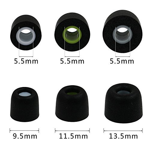 Rayker Memory Foam Compatible with Jay Bird X X2 X3 Earbud Tips Earpads Ear Adapter, Noise Isolation Ultra Comfort Memory Foam Eartips in Ear Canal, 3 Pairs, Large Size, JX - Image 2