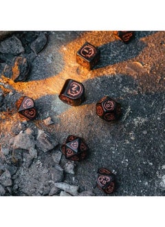 Q WORKSHOP Dragons Modern Dice Set Black & Copper  - Image 4