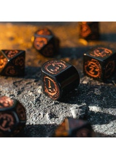 Q WORKSHOP Dragons Modern Dice Set Black & Copper  - Image 5