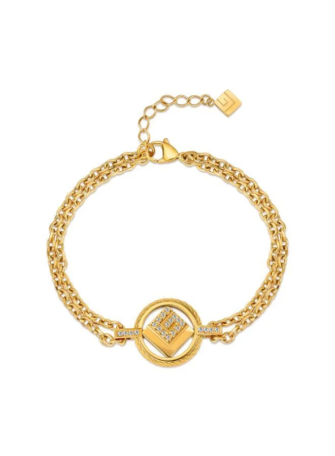 Guy Laroche Grace Gold-Plated Pearl Crystals Ring