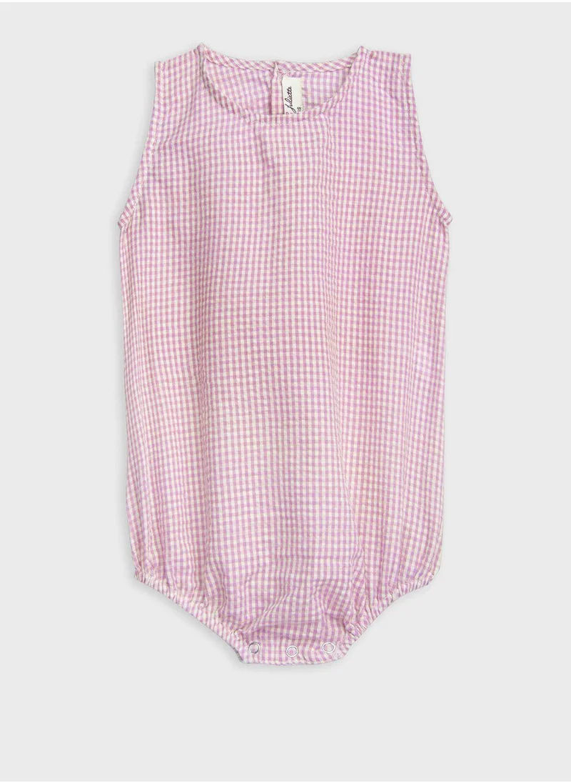 Jules & Juliette Paris Infant Checked Bodysuit